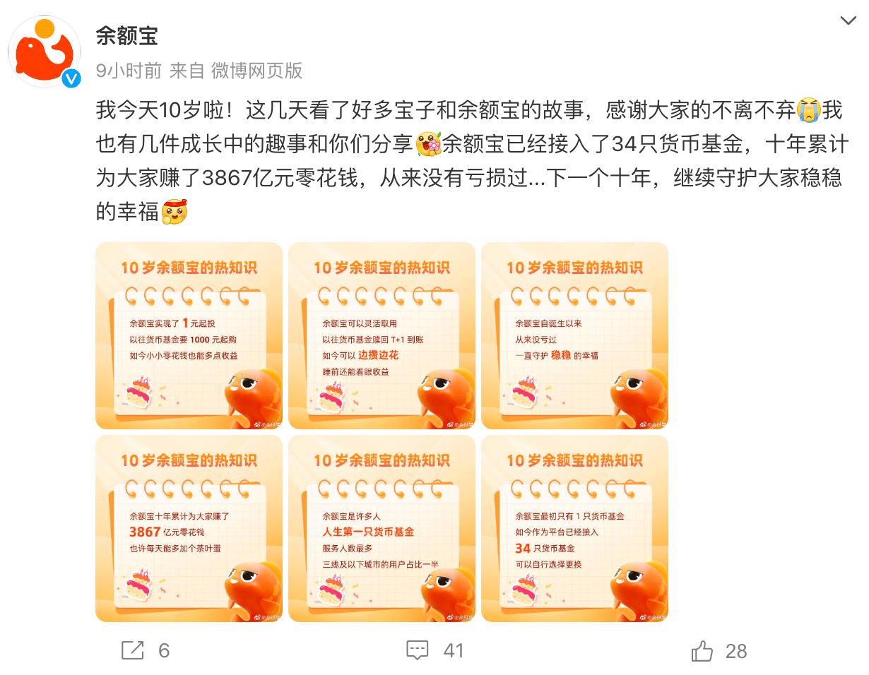 10岁的余额宝，和落寞的互联网理财